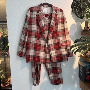 H&M Plaid Pant Suit Set